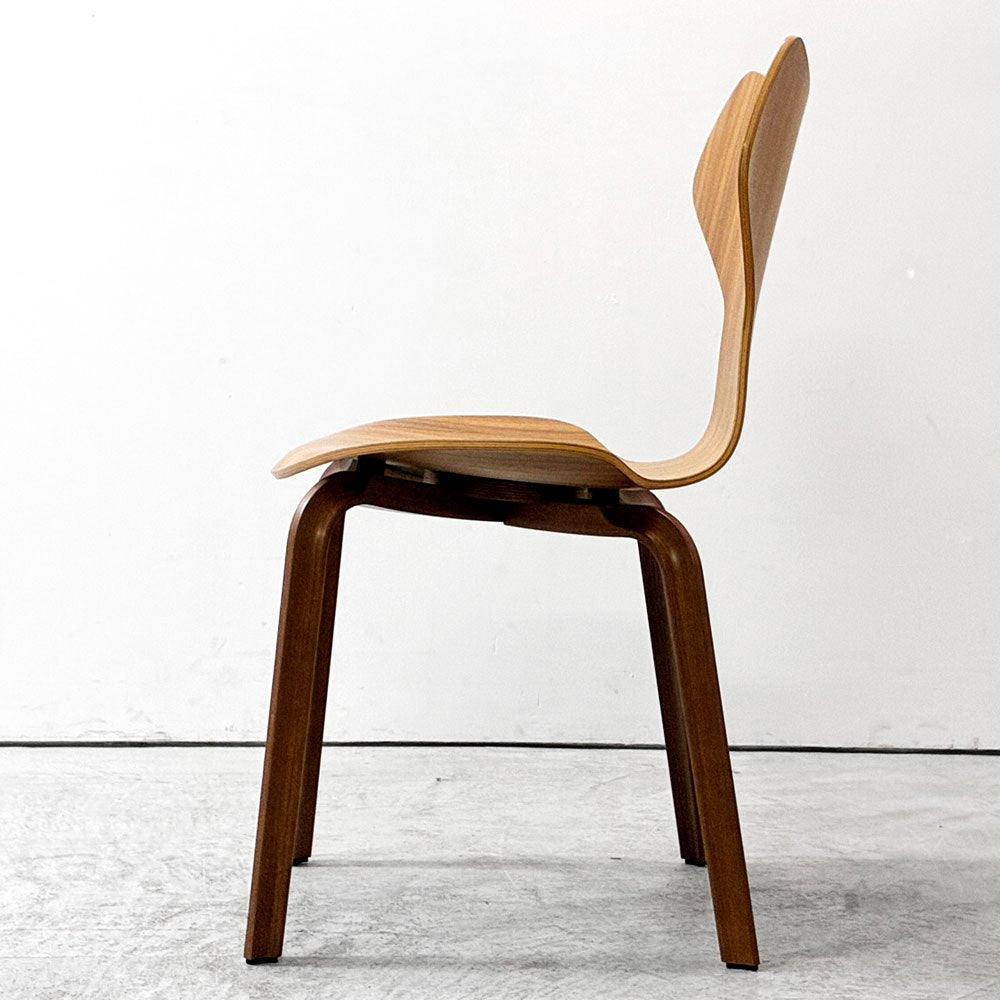 フリッツハンセン Fritz Hansen グランプリチェア GRAND PRIX CHAIR ウォールナット材 ウッドレッグ アルネ・ヤコブセン 北欧 デンマーク 美品 定価113,080円 ●
