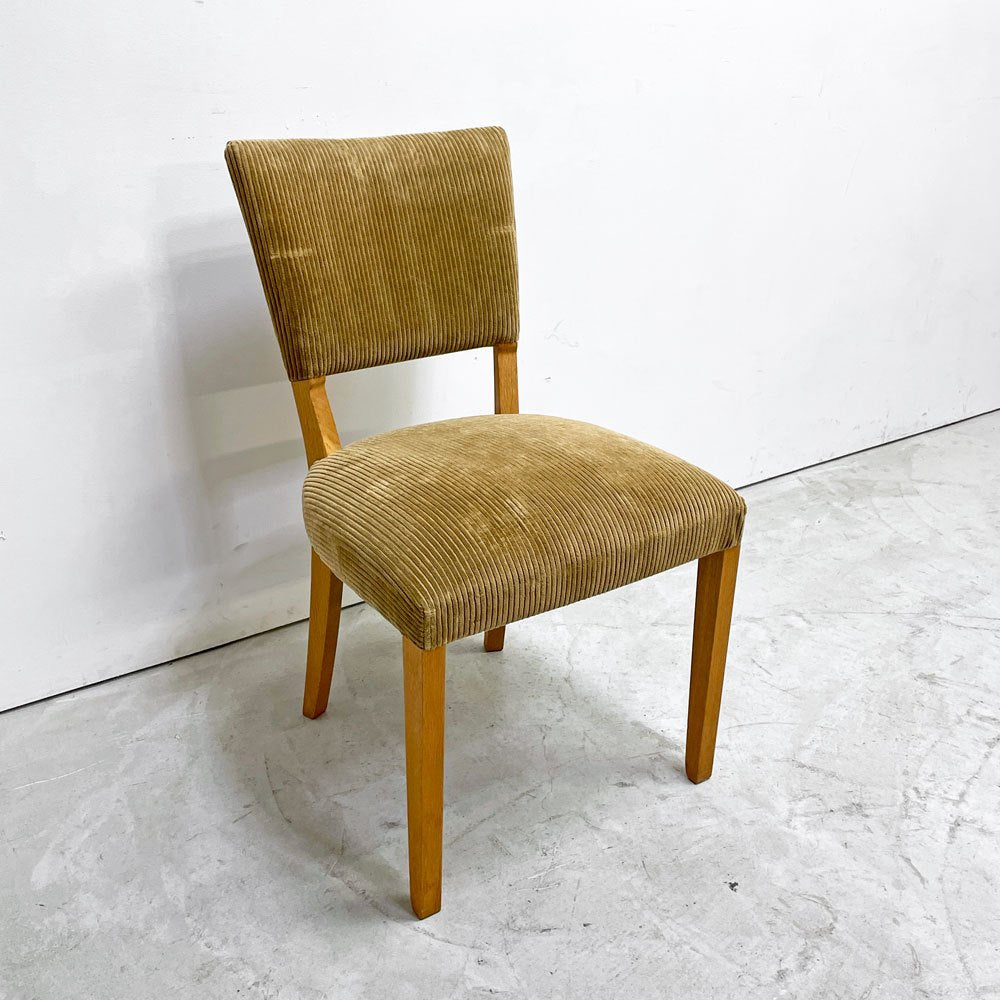 トラックファニチャー TRUCK FURNITURE エスアールチェア SR CHAIR ダイニングチェア ナラ無垢材 コーデュロイ 鋲打ち 定価 ￥90,310- A ●