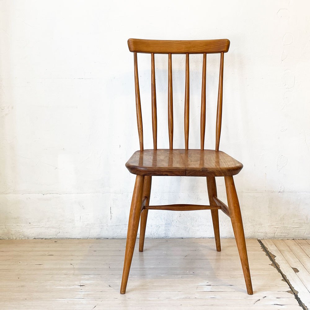 ビンテージ 6スポークバック チェア Vintage 6 spoke back Chair トラディショナル デザイン 無垢材シート キッチンチェア★