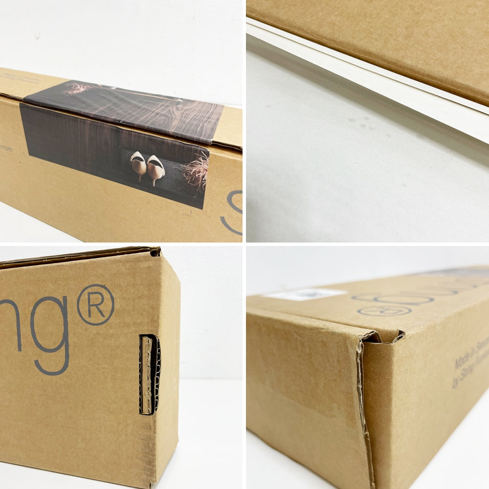 ストリングファニチャー string furniture ストリングポケット String Pocket ウォールシェルフ 3段 ウォールナット ブラックフレーム 未使用 B ●