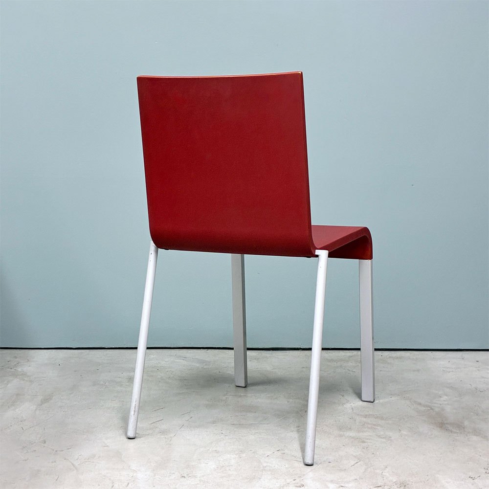 ヴィトラ vitra. ゼロスリー .03 ダイニングチェア スタッキングチェア マールテン・ヴァン・セーヴェレン Maarten Van Severen レッド B ◎