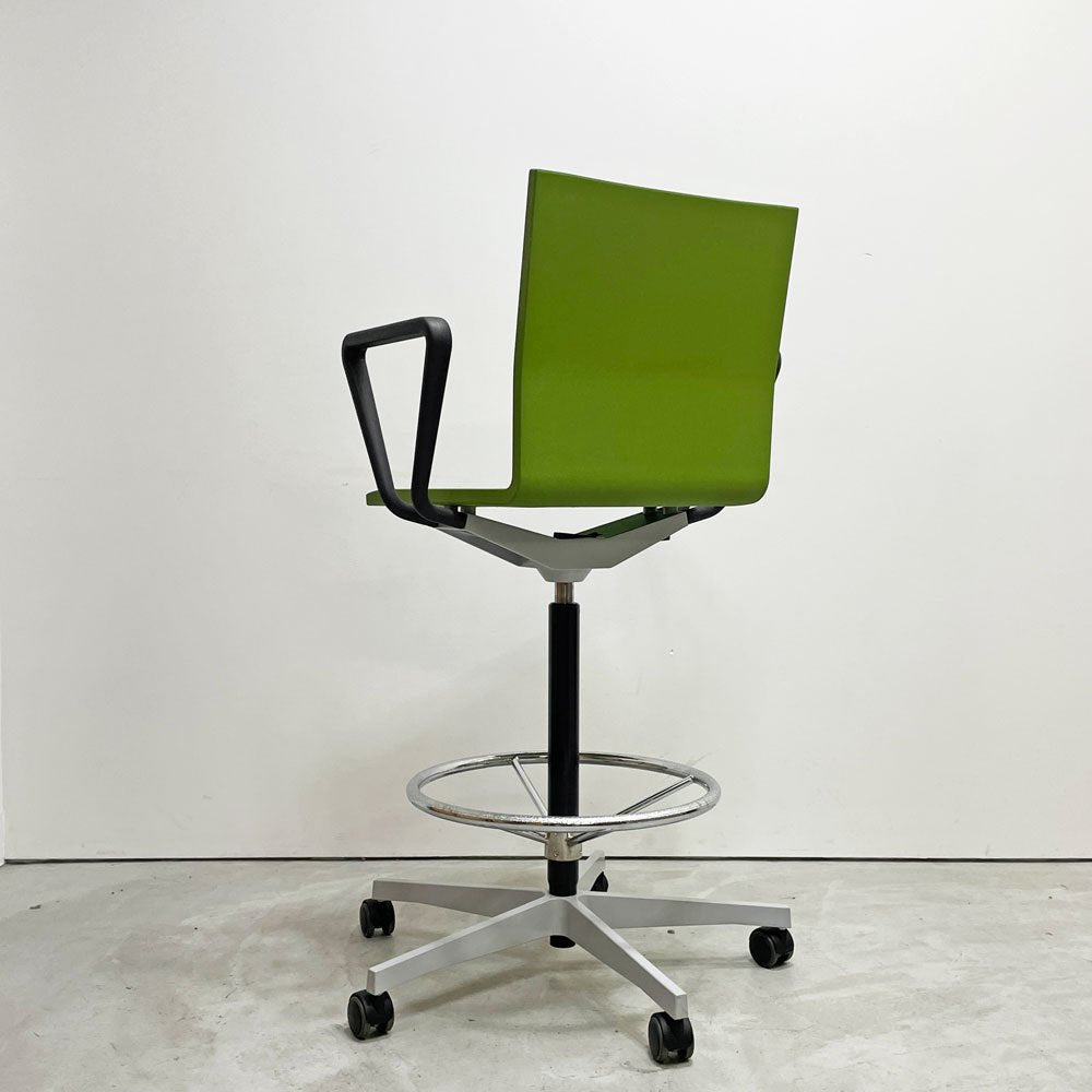 ヴィトラ Vitra ゼロフォー カウンター 04 Counter オフィスチェア ハイチェア カウンターチェア グリーン アーム リバースブレーキキャスター マールテン・ヴァン・セーヴェレン 廃番カラー ●