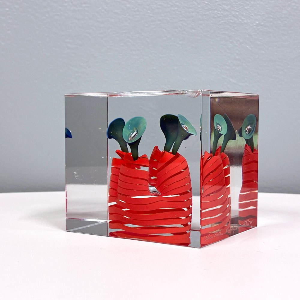 ヌータヤルヴィ Nuutajarvi イッタラ iittala アニュアルキューブ Annual Cube スペシャルキューブ Special Cube 1990年代 オイバ・トイッカ 255/500 北欧雑貨 ビンテージ 500個限定 ◎
