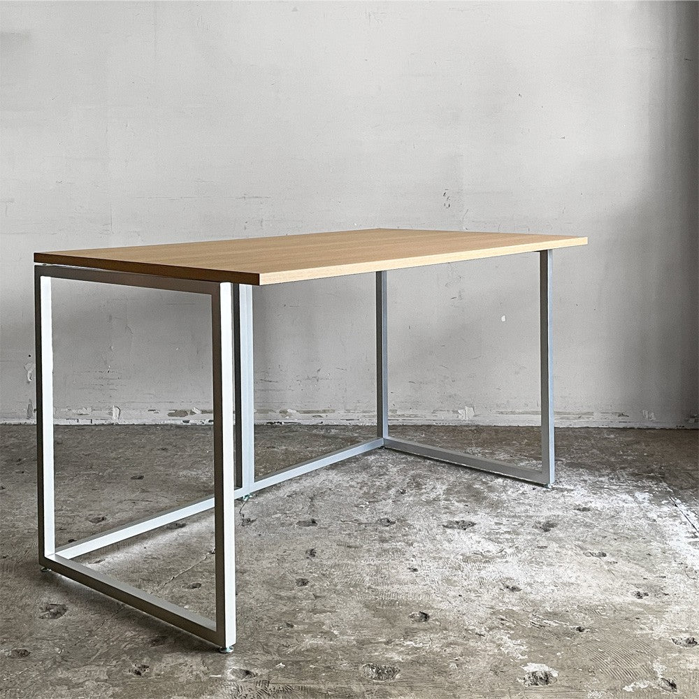 ビスレー BISLEY デスクプラン DESK PLAN Lフット ワーキングテーブル デスク オーク メラミン天板 スチール脚 W120cm イギリス ■