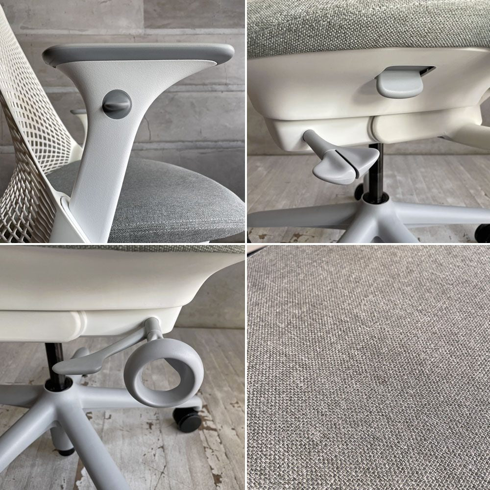 ハーマンミラー HermanMiller セイルチェア SAYL Chair デスクチェア オフィスチェア アジャスタブルアーム ホワイト イヴ・ベアール 2021年製 ♪