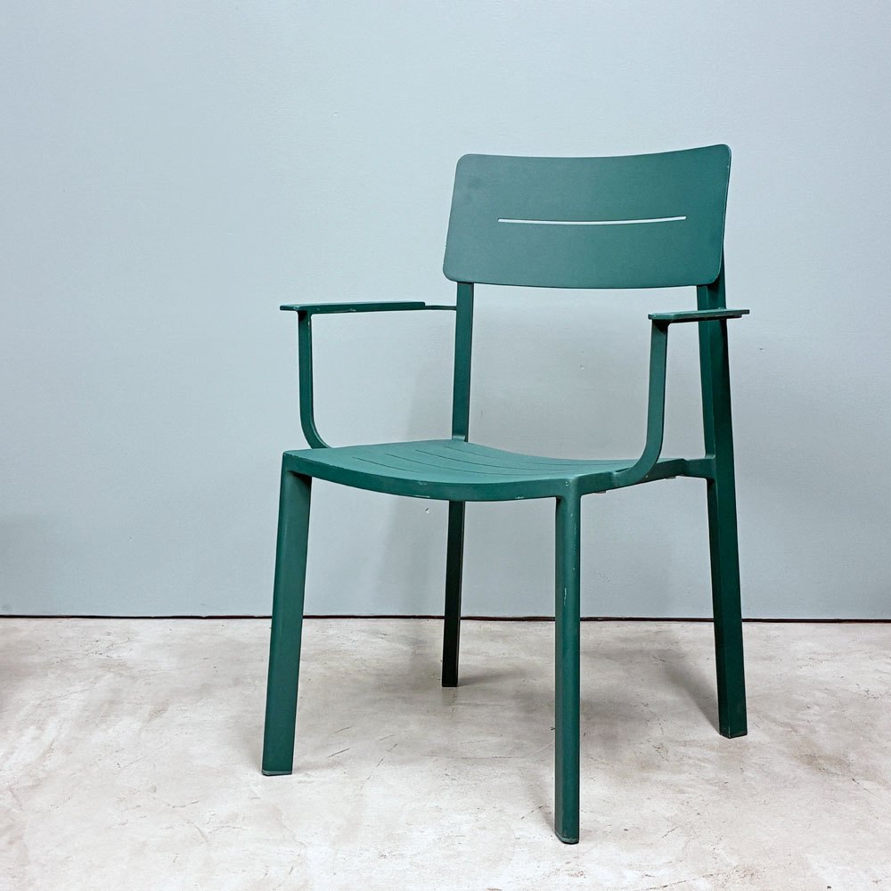 ザ・コンランショップ THE CONRAN SHOP ハイライン アウトドア アームチェア HIGHLINE OUTDOOR ARM CHAIR グリーン A ◎