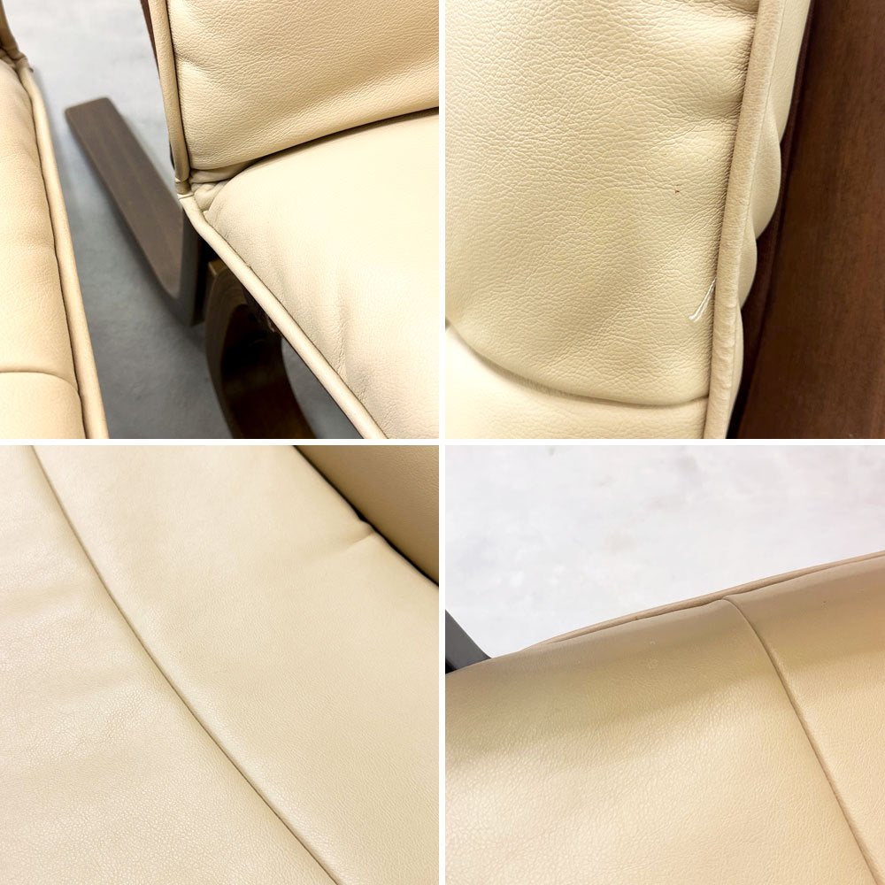 冨士ファニチア Fuji furniture フジファニチア アージオ ソファ Agio sofa 2pソファ ビーチ材 合皮 定価約23万円 ●