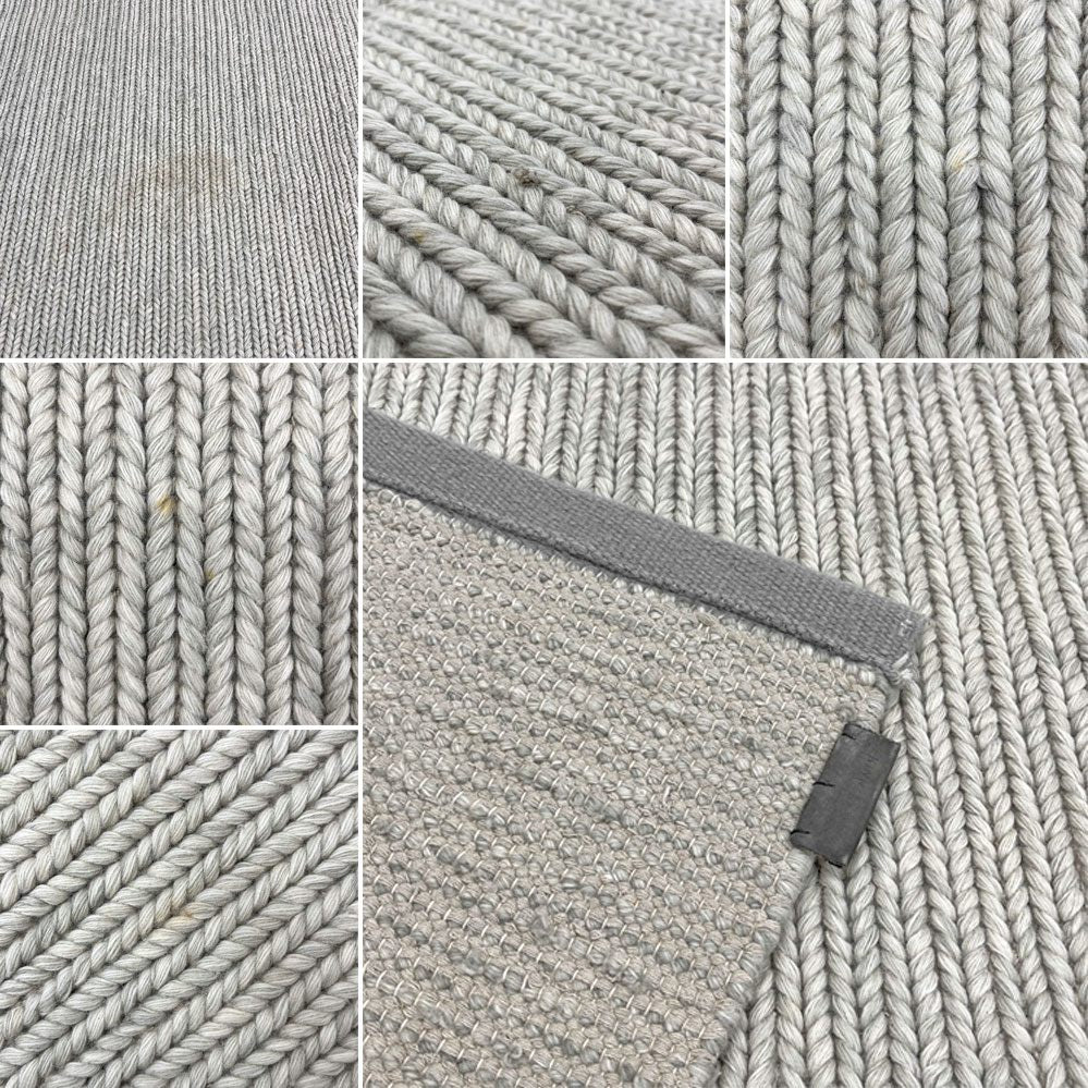 クヴァドラ Kvadrat アラム Aram ラグ ウール リブ編み 298×195cm キナサンド Kinnasand デンマーク 〓
