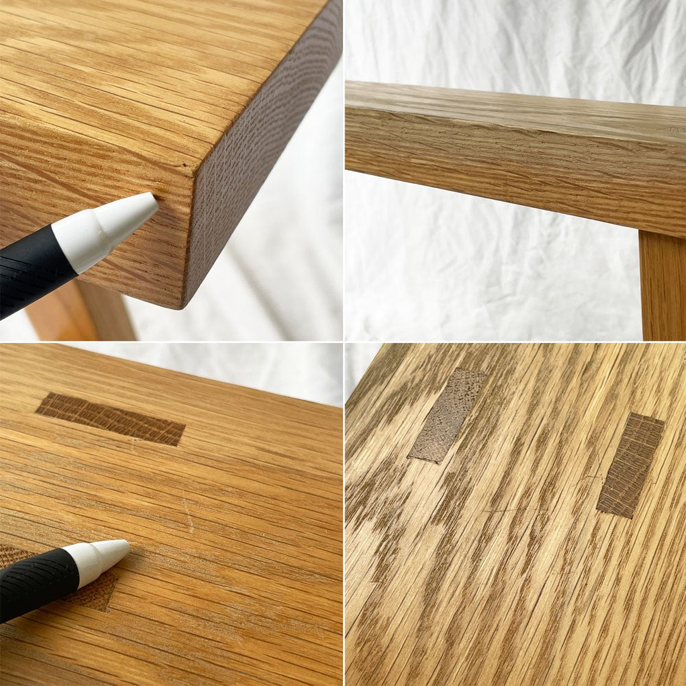 無印良品 MUJI 無垢材 木製ベンチ オーク材 大サイズ W100cm 廃番仕様 シンプルモダン ◇
