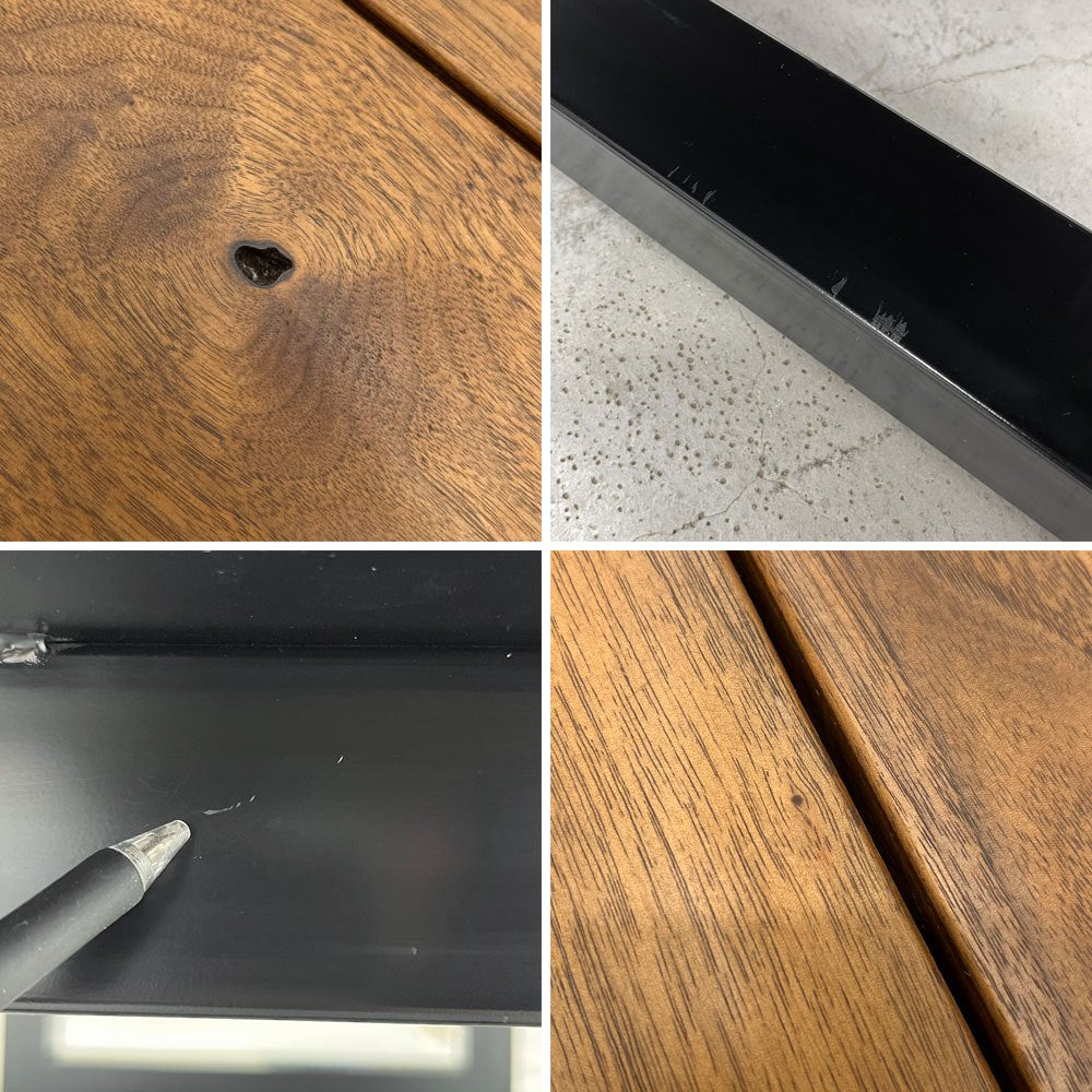 マスターウォール MASTERWAL オリジン ORIGIN リビングテーブル ローテーブル スチールレッグ W120cm ウォールナット無垢材 アカセ木工 廃番 〓