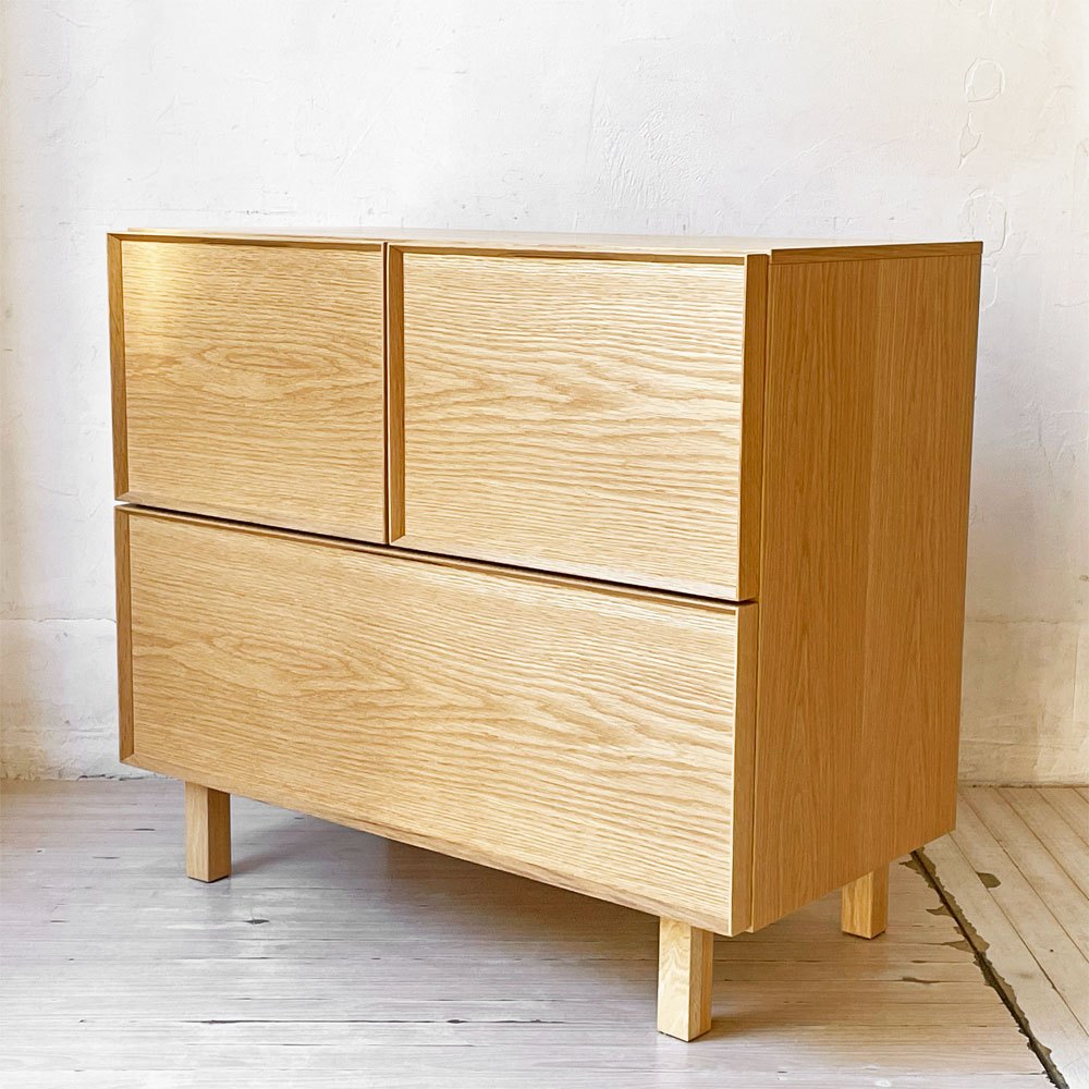 アクタス ACTUS トワード TOWARD チェスト＆サポートテーブル 80LO-2/1CHEST SGL OAK レッグ V3 デスク ナチュラルスタイル 美品 ★