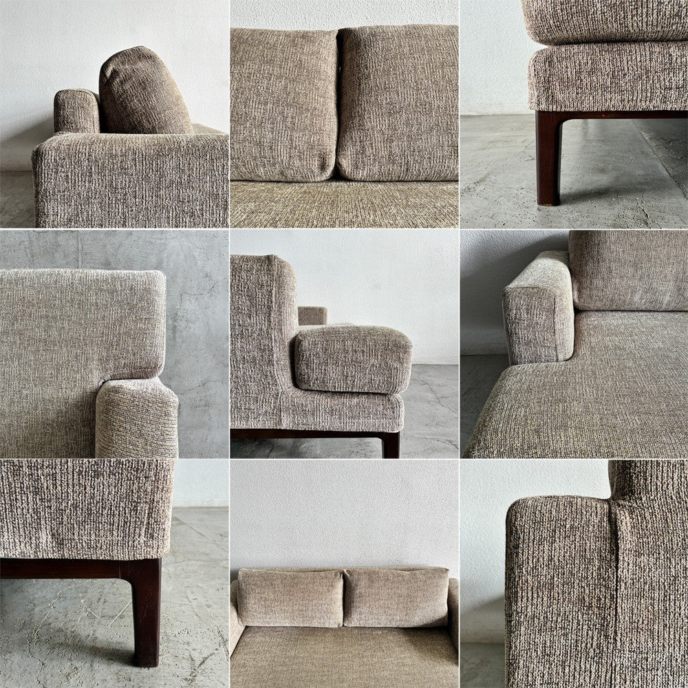 j.s.F ジャーナルスタンダードファニチャー journal standard Furniture ジェーエフケー JFK 2p ソファ W1700 + 別売 オットマン スツール 付き USビンテージスタイル ミッドセンチュリーモダンテイスト 二人掛け 合計参考価格235,400円の品 A 〓