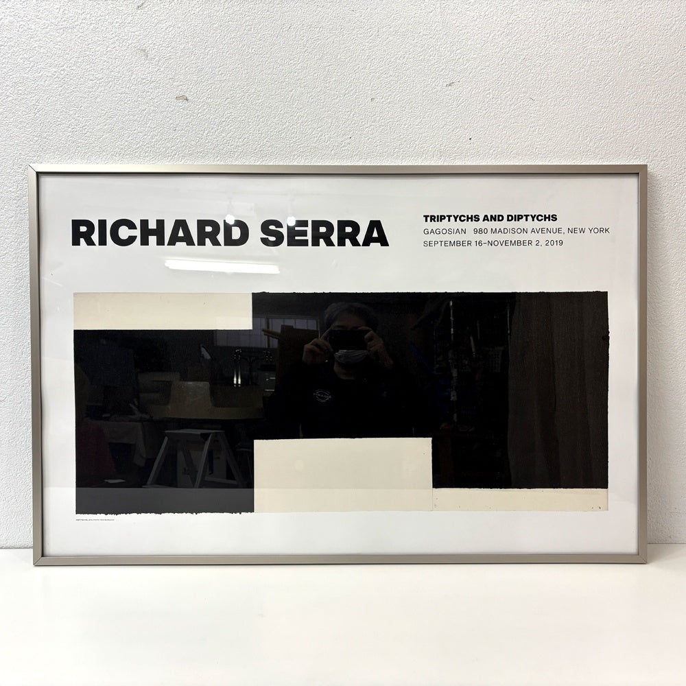リチャード・セラ Richard Serra Triptychs & Diptychs展 展覧会ポスター W101.5cm ブラック ガゴシアン・ギャラリー Gagosian Gallery 2019年 アメリカ 額装品 ●