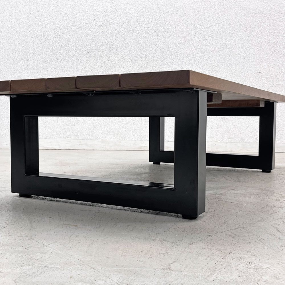 マスターウォール MASTERWAL オリジン ORIGIN リビングテーブル ローテーブル スチールレッグ W120cm ウォールナット無垢材 アカセ木工 廃番 〓