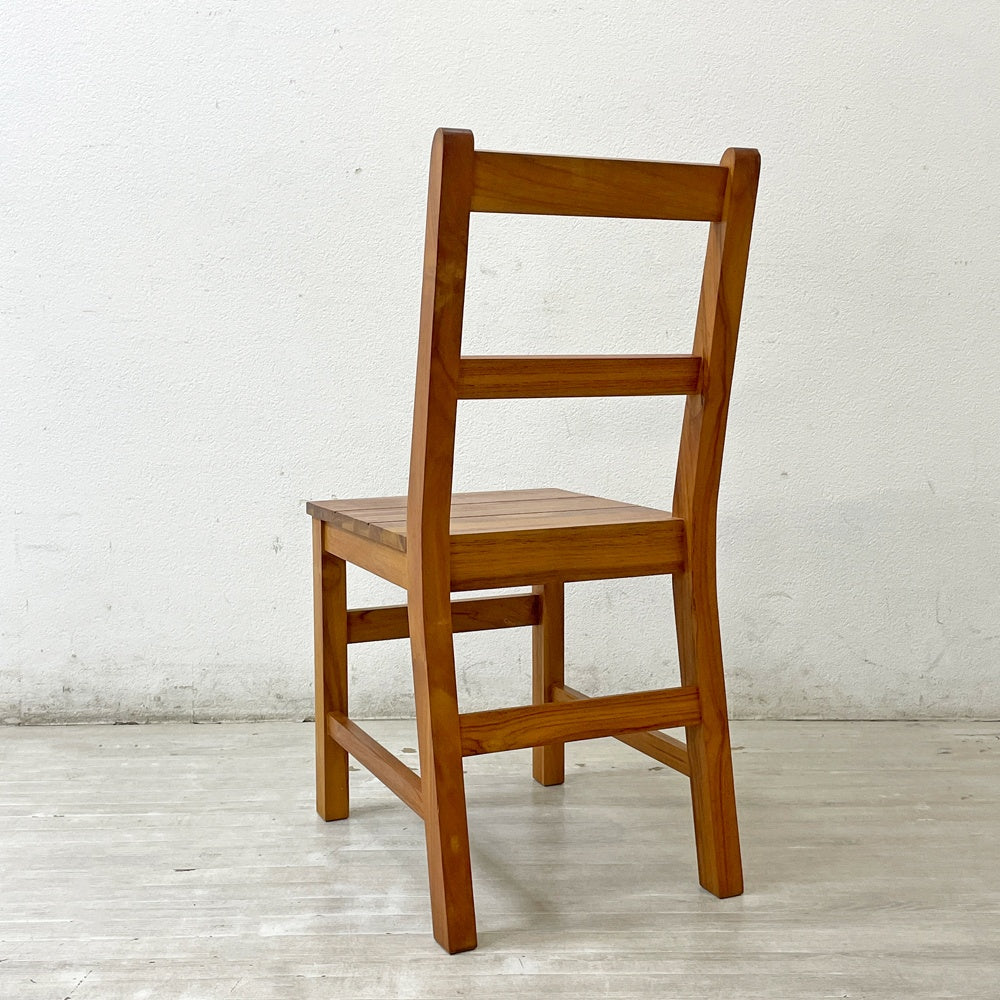 ウニコ unico ブレス BREATH ダイニングチェア ボーダーバック チーク無垢材 廃番 B ●