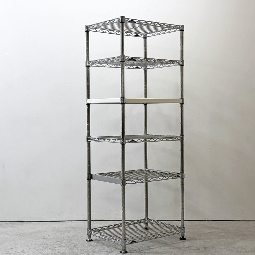 エレクター ERECTA メタルラック Metal Rack 6段 シェルフ W61.5cm × H159cmアジャスター付き スライド式棚板 ●