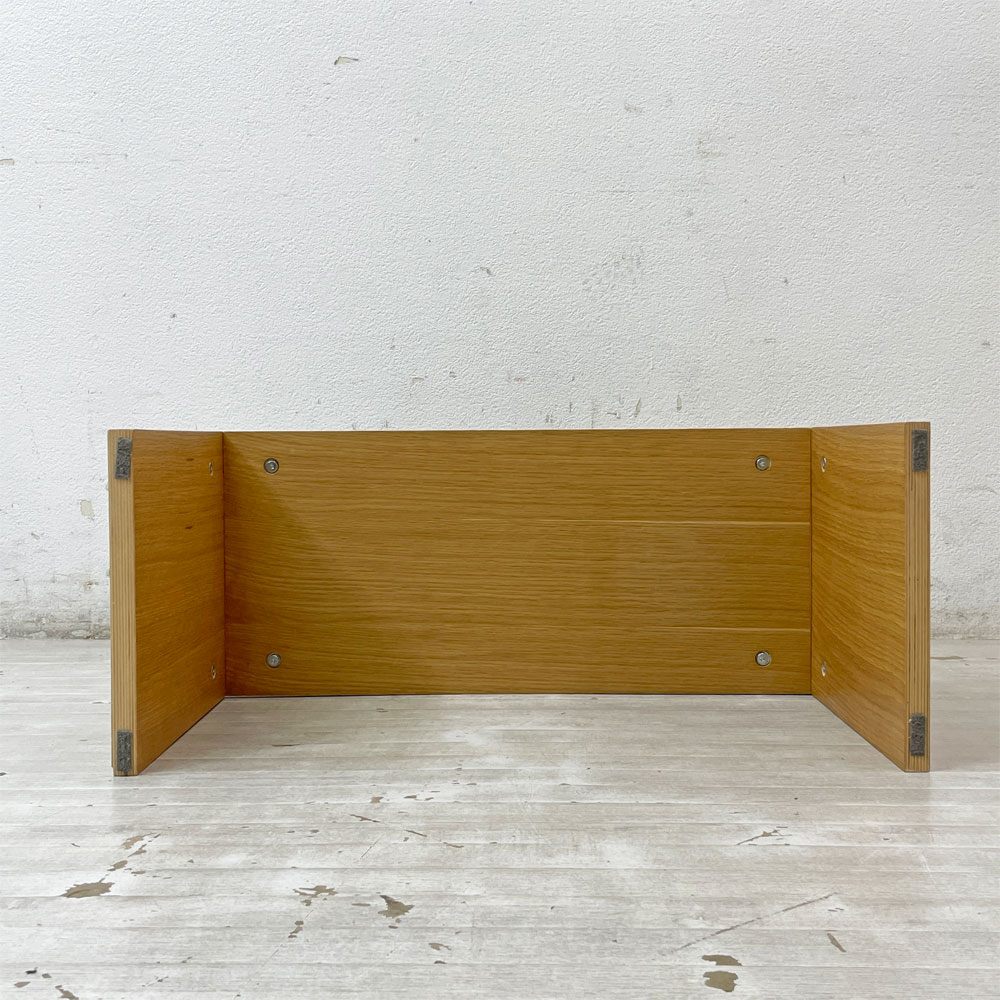 無印良品 MUJI コの字の家具 積層合板 オーク材 W70cm サイドテーブル ナチュラル シンプルデザイン ●
