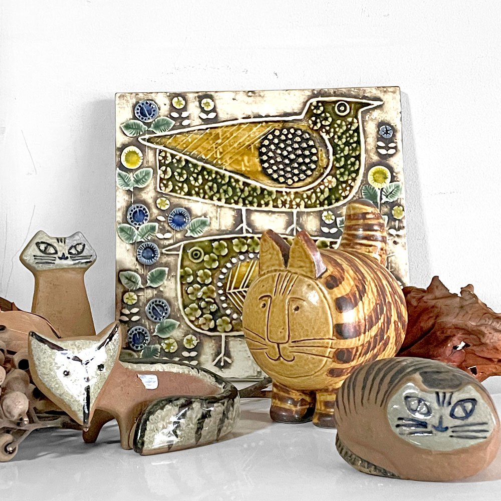 グスタフスベリ GUSTAVSBERG 小さな動物園 Lilla zoo きつね Fox フィギュリン 置物 リサラーソン ビンテージ 北欧雑貨 ■