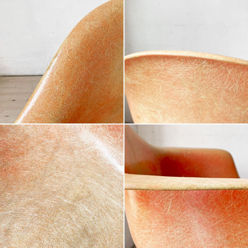 ゼニス ZENITH ハーマンミラー Herman Miller アームシェルチェア ファースト 1st Xベース オレンジ ロープエッジ C&Rイームズ 50sビンテージ 希少 ★