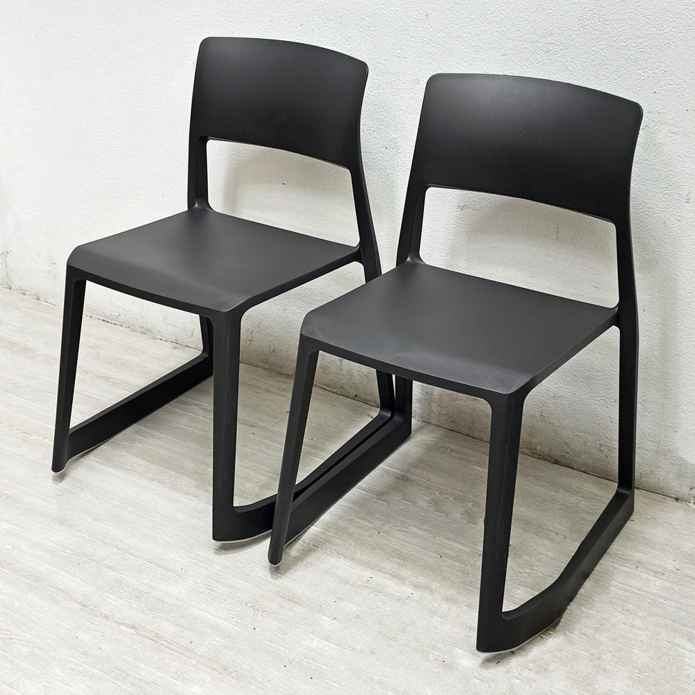 ヴィトラ Vitra ティプトン Tip Ton ワークチェア ダイニングチェア デスクチェア ブラック スタッキング チルト機能 定価￥42,900- B ●