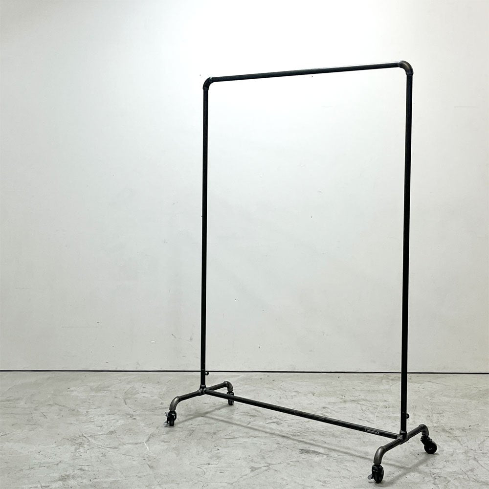 ダブルスタンダード W Standard ハンガーラック Hanger Rack HR-01BK キャスター付 ガス管 インダストリアルスタイル ●
