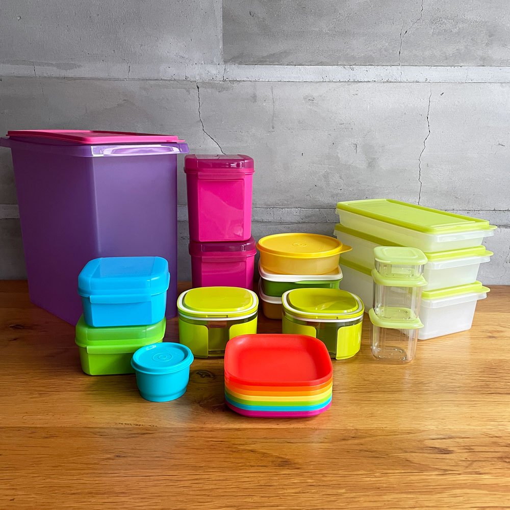 タッパーウェア Tupperware キャニスター 保存容器 食器 バラエティセット まとめ売り 計22個 アメリカ ♪