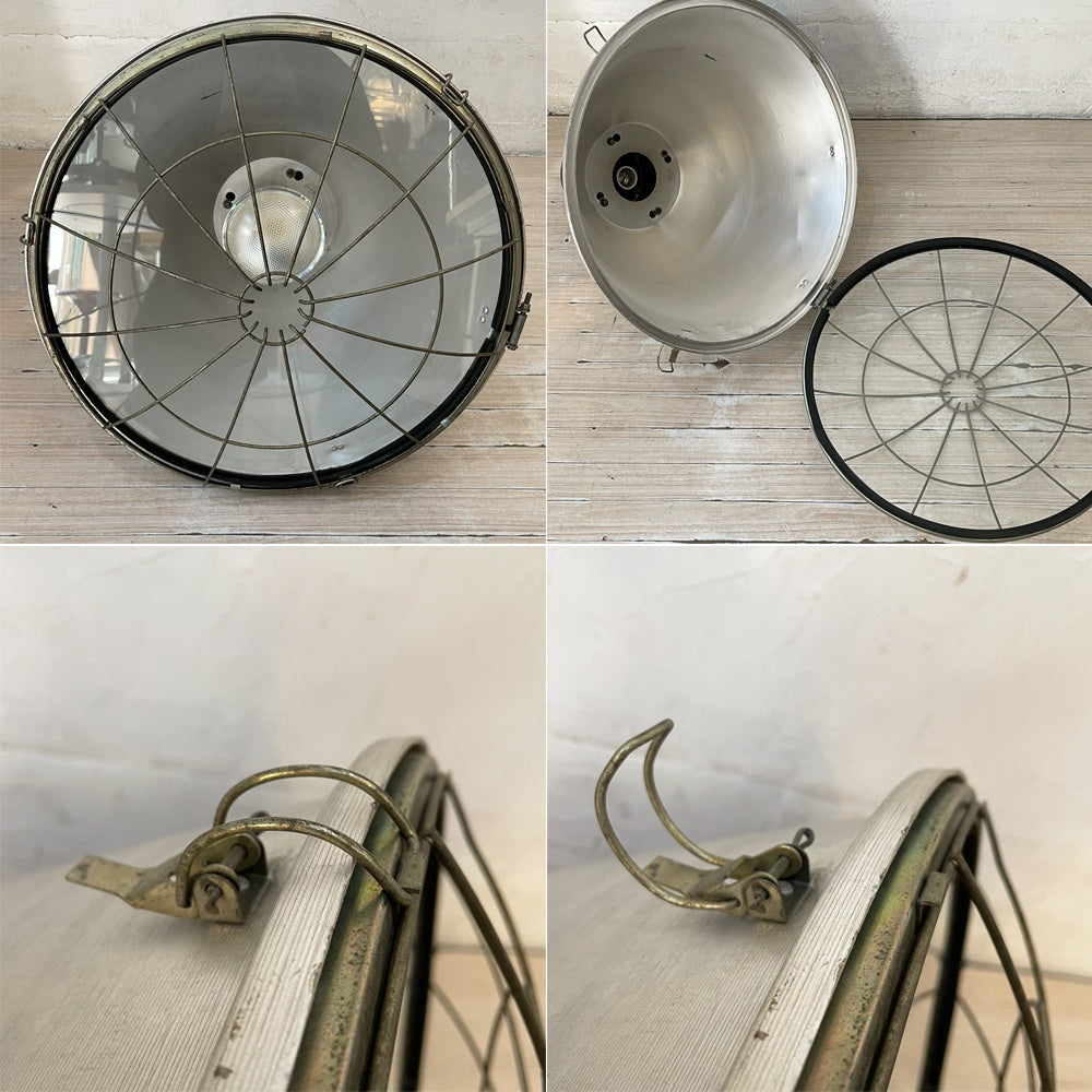 ヨーロッパビンテージ European Vintage ペンダントライト ファクトリーランプ ワイヤーガード付き インダストリアル ビンテージ ★