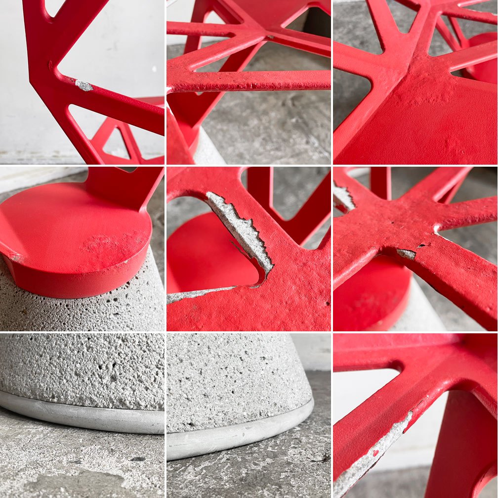 マジス MAGIS チェアワン CHAIR ONE Concrete コンクリートベース レッド コンスタンチン・グルチッチ イタリア ■