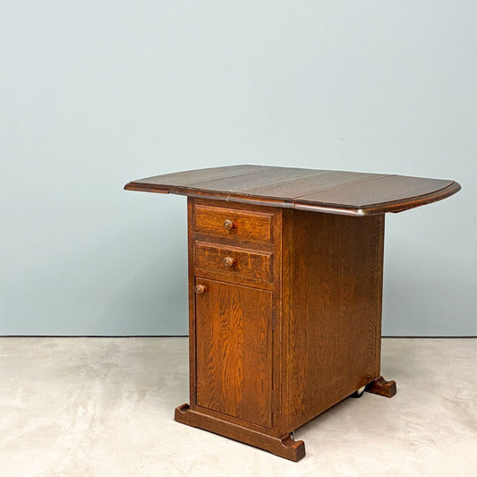 三越家具 ブルージュ Brugge カントリーハウス オーク材 バタフライテーブル ワゴン キャスター付 サイドテーブル 英国カントリー ◎