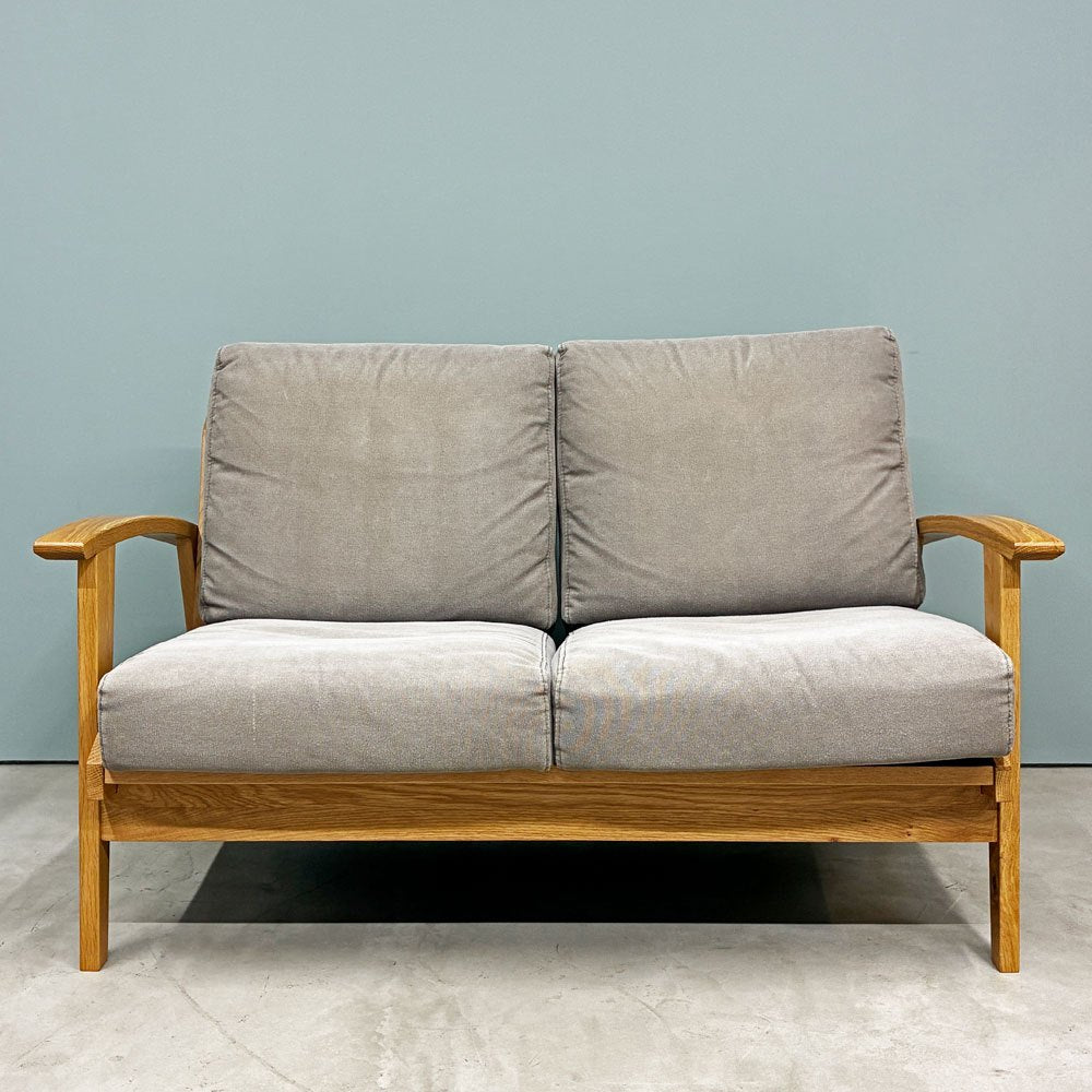 アーバンリサーチ ドアーズ DOORS LIVING PRODUCTS Bothy Modern Sofa 2Pソファ 2シーター オーク無垢材 ベージュ 定価￥113,300- ◎