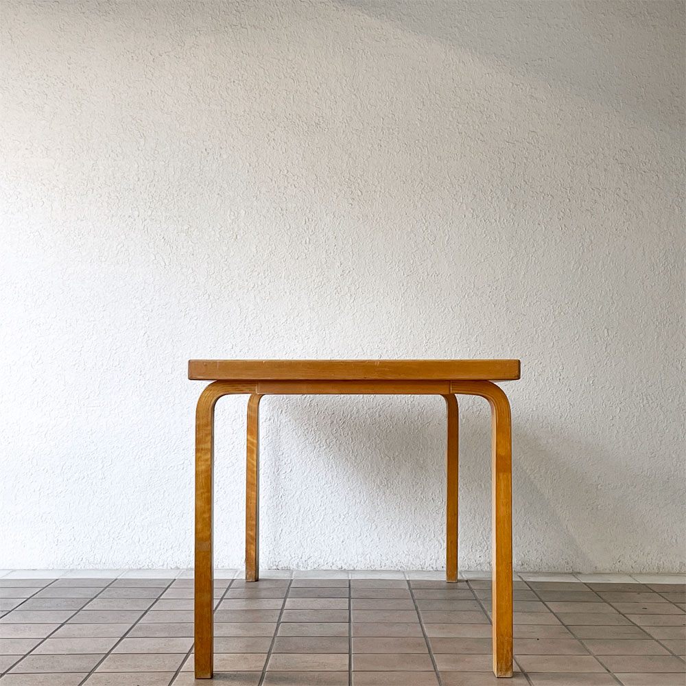 アルテック artek ビンテージ 81A ダイニングテーブル リノリウムトップ アルヴァ・アアルト Alvar Aalto フィンランド 北欧家具 ◇