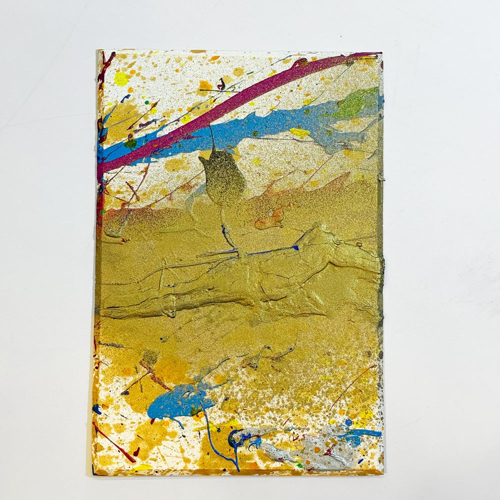 今井アレクサンドル ポストカード 油絵原画 アート 抽象画 アンフォルメル 10×15㎝ 直筆サイン 2015年 現代アート 今井俊満 A ★