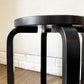 アルテック artek スツール Stool E60 4本脚 バーチ材 ブラックラッカー アルヴァ・アアルト フィンランド 北欧家具 定価￥57,200- ◎