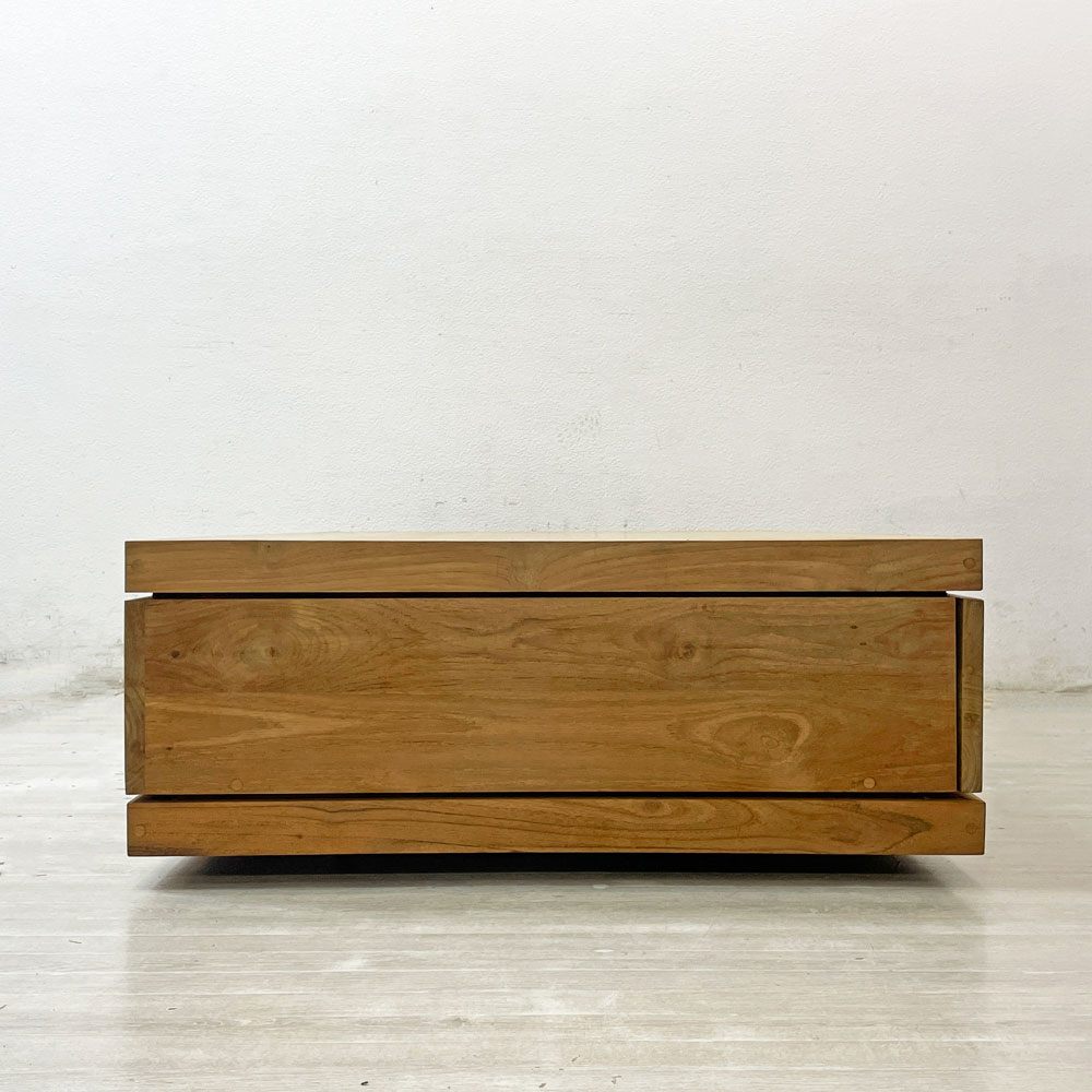エスニクラフト Ethnicraft チーク バーガー コーヒーテーブル Teak Burger Coffee Table 2 drawers チーク無垢材 プッシュ・トゥ・オープンドロワー アジアンモダンデザイン ●