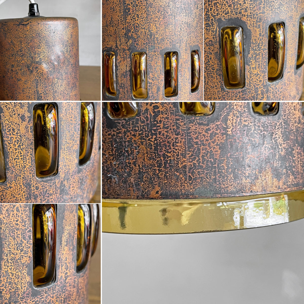 ラーク・アムステルダム Raak Amsterdam コッパー＆ガラス ペンダントライト Copper＆Glass Pendant Lamp ナニー・スティル Nanny Still オランダ ビンテージ Dutch Vintage ■