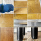 パシフィックファニチャーサービス PACIFIC FURNITURE SERVICE P.F.S. アルミナム ALUMINIUM GLASS CASE ガラスケース AL-60 オーク材 スチール脚 W60cm 定価￥121,000 - ◎