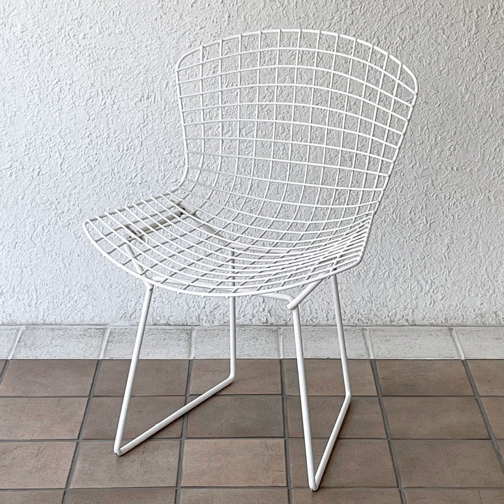 ノル Knoll 420 サイドチェア ワイヤーチェア ホワイト ハリー・ベルトイア Harry Bertoia ミッドセンチュリー 名作椅子 ◇
