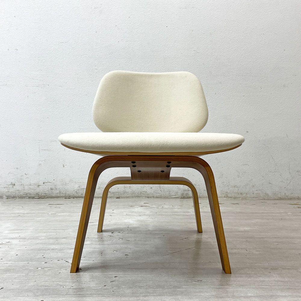 ハーマンミラー Herman Miller プライウッドラウンジチェア LCW ウッドレッグ ウォールナット アプホルスター C&R イームズ ミッドセンチュリー ●