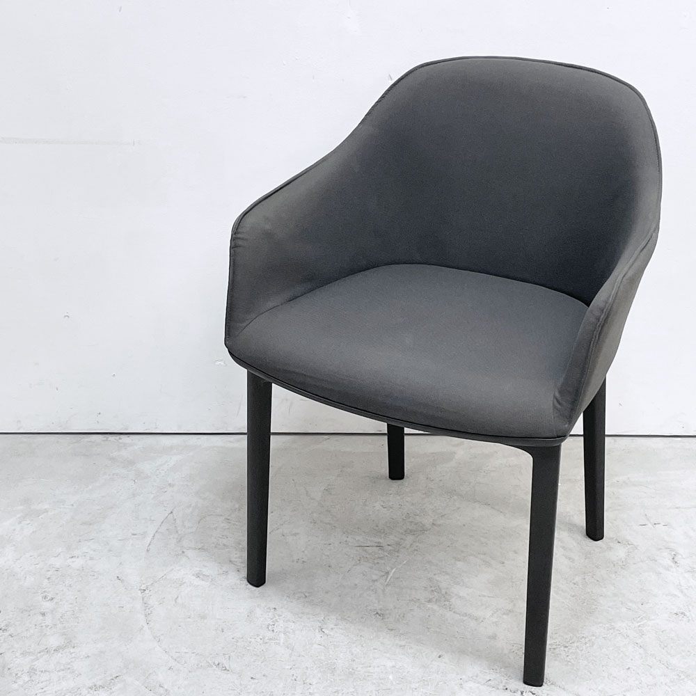 ヴィトラ Vitra ソフトシェル SOFTSHELL アームチェア 4レッグベース ロナン＆エルワン・ブルレック ダークグレー 定価111,100円 ●