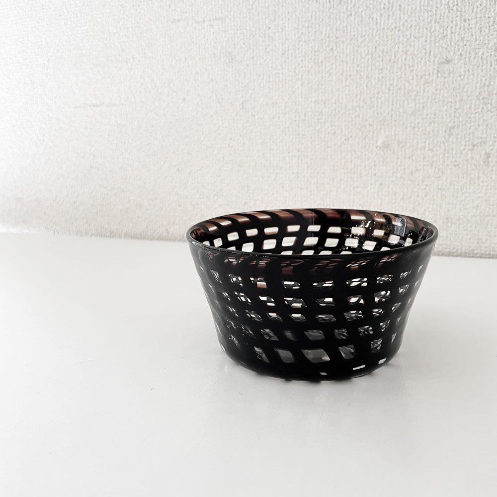 生島明水 Harumi Ikushima ムリーニ ガラスボウル ブラック Φ12cm ゴリラグラスガラージ GORILLA GLASS GARAGE 現代作家 B ◎
