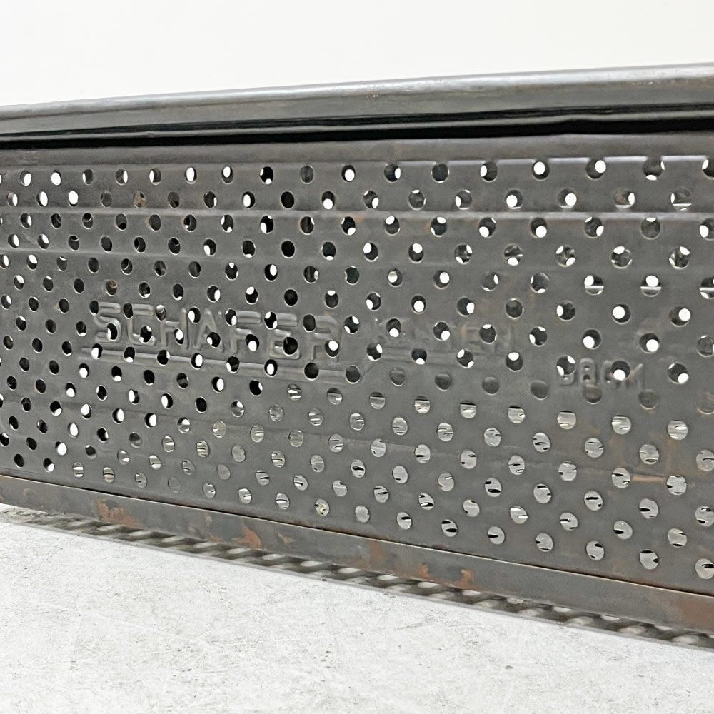 SCHAFER スタッキング ストレージボックス パンチングメタル インダストリアル ドイツビンテージ F ●