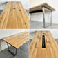 カンディハウス CONDE HOUSE スレッド ダイニング ソリッド テーブル SLED Dining Solid Table 稀少 ステンレス脚 無垢楢材天板 オーク W230×D100cm デスク 参考価格合計￥733,700以上 状態良好 〓