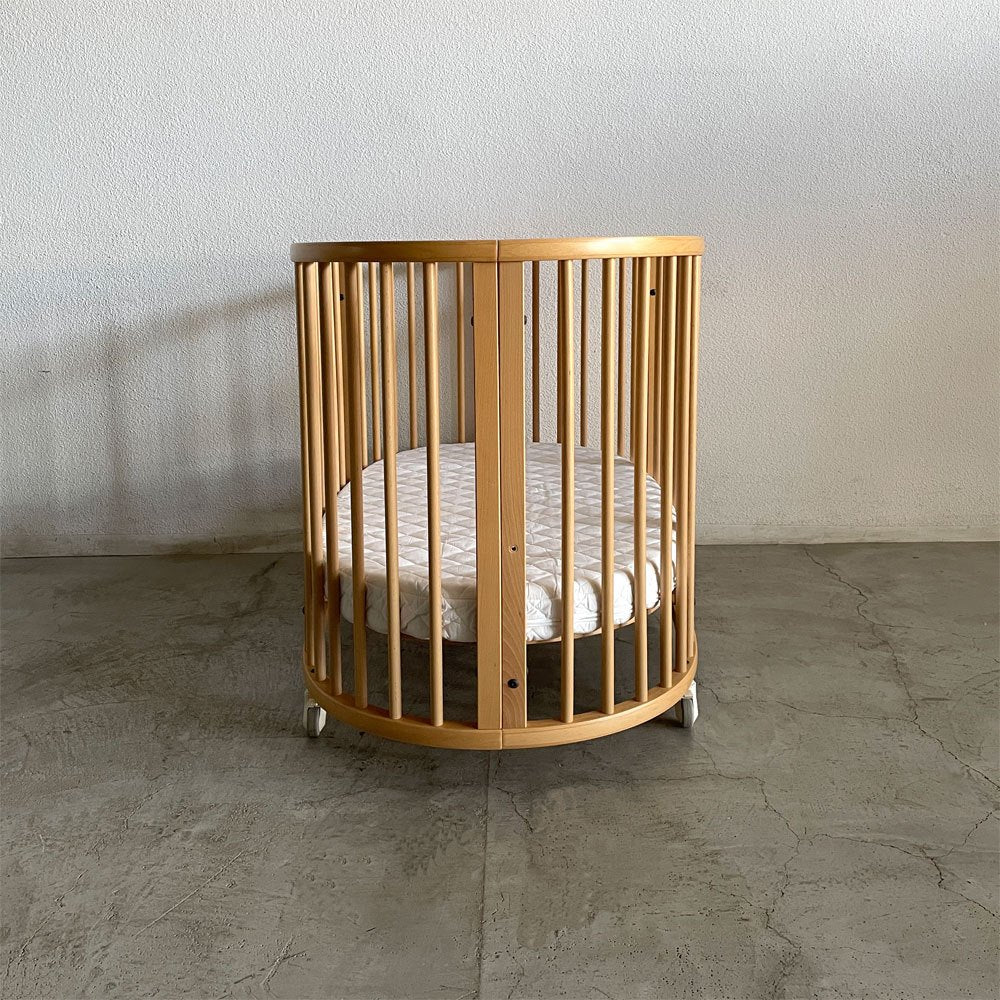 ストッケ STOKKE スリーピー ベッド Sleepi Bed ロック付きキャスター ブナ材 ナチュラル フレーム＆マット 現行参考価格136,620円 北欧家具 ノルウェー 〓