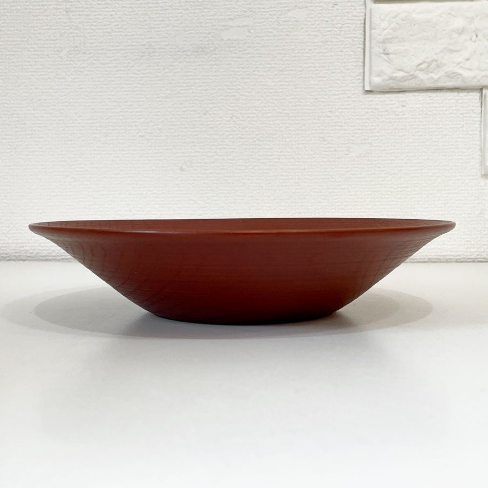 赤木明登 Akito Akagi 深皿 赤 nurimono 約21cm 漆器 輪島塗 現代作家 D ◎