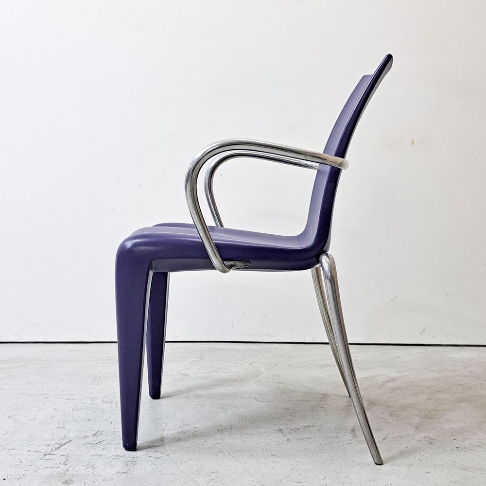 ヴィトラ Vitra ルイ20 Louis 20 スタッキングチェア ダイニングチェア アーム付 パープル フィリップスタルク Philippe Starck モダン ミニマル ミッドセンチュリー ●