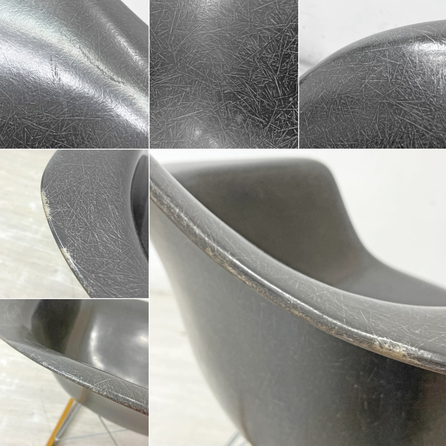 ハーマンミラー Herman Miller アームシェルチェア セカンド 2nd エレファントハイドグレー ロッカーベース イームズ ミッドセンチュリー ●