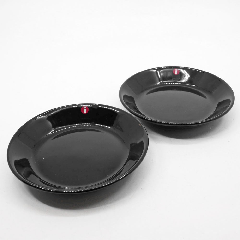イッタラ iittala ティーマ TEEMA プレート 12cm 2枚セット ブラック カイ・フランク Kaj Franck フィンランド 北欧食器 未使用品 ●