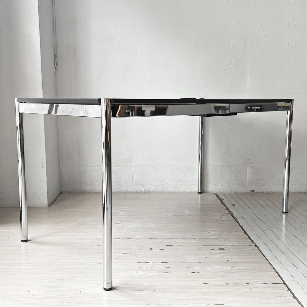 ユーエスエムハラー USMハラー USM Haller モジュラーファニチャー ハラーテーブル ワークデスク W150cm オーク材 ブラック ペントレー＆トロメオ用パーツ付き 高さ調整リング付き+H2cm ★