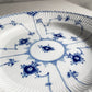 ロイヤルコペンハーゲン ROYAL COPENHAGEN ブルーフルーテッド ハーフレース ディーププレート 25.5cm 深皿 丸皿 陶器 北欧食器 廃番 美品 B ♪