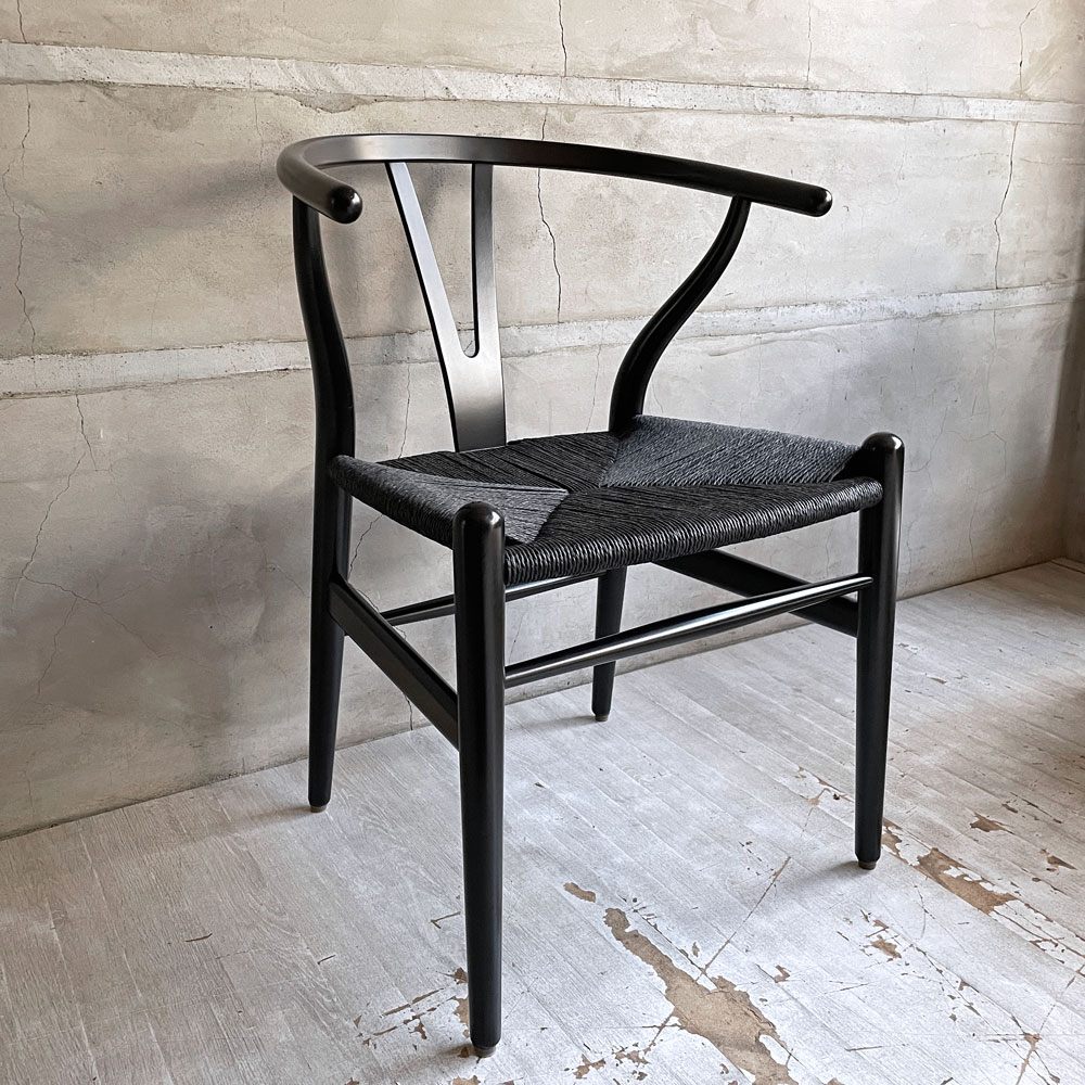 カールハンセン＆サン Carl Hansen & Son CH24 Yチェア ブラックラッカー×ブラックペーパーコード ビーチ材 ハンス・J・ウェグナー デンマーク 北欧家具 ♪
